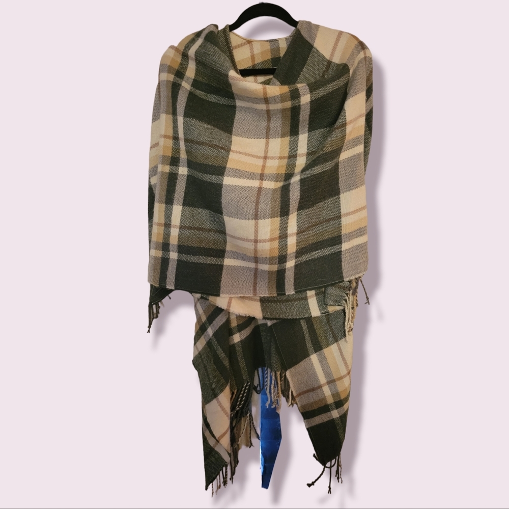 Plaid Poncho